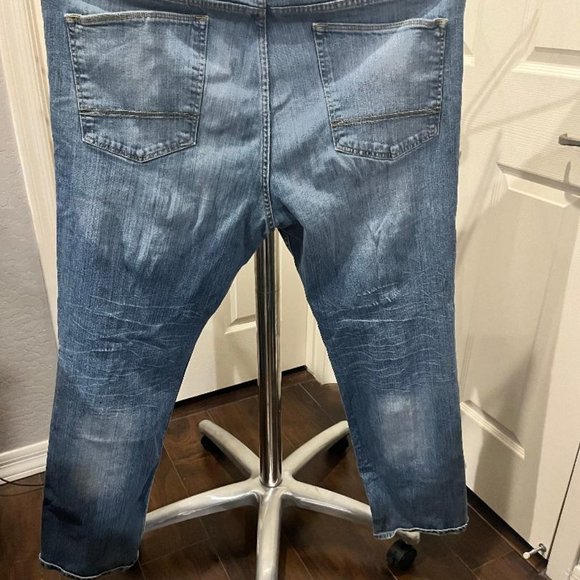 denim jeans 44X32 good condition besides one belt loop loose which left a small - Picture 3 of 5